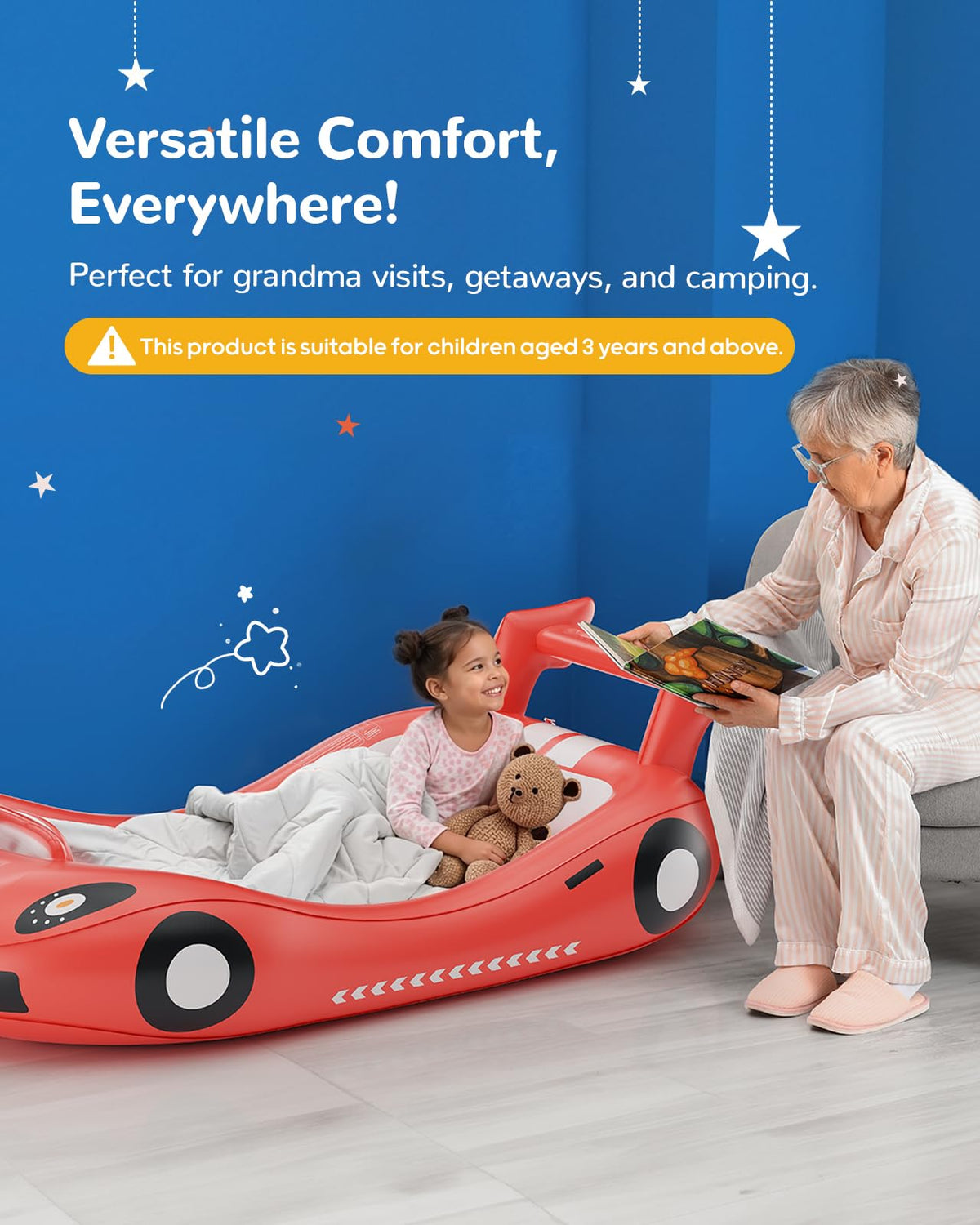 Inflatable Toddler Travel Bed with Electric Pump Y985