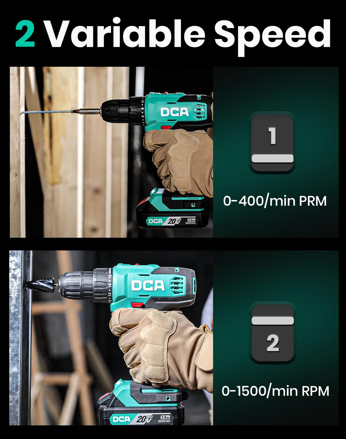 Cordless Drill Set 354 in-lbs Torque 3/8" Keyless Chuck 20V C79674