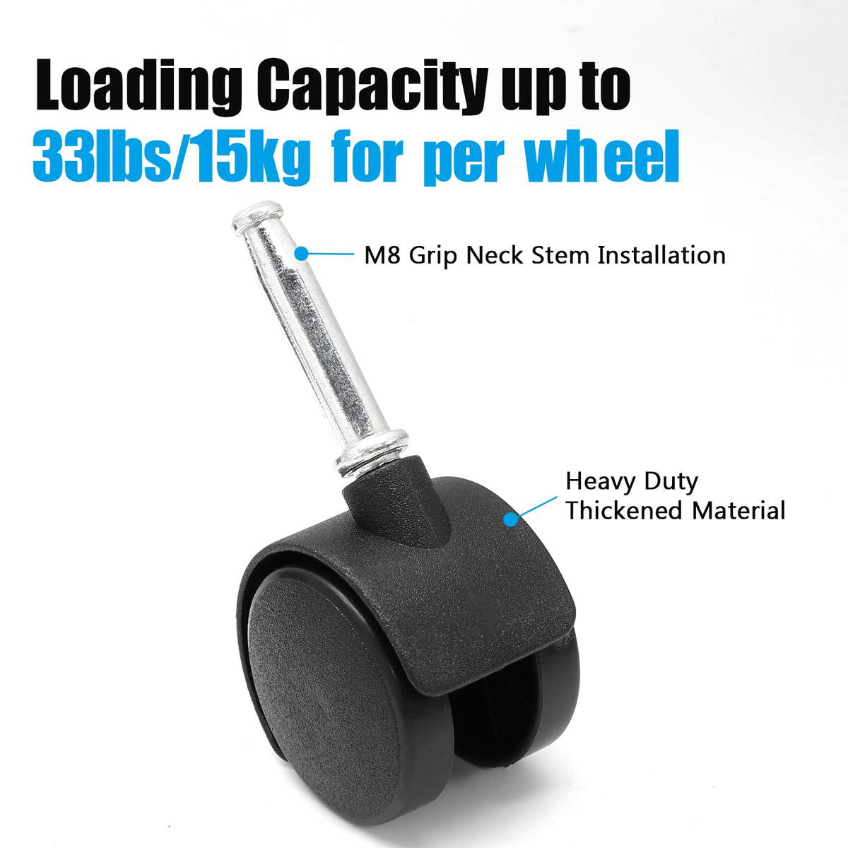 1.5 Inch Swivel Caster Wheels, 4pcs G7988