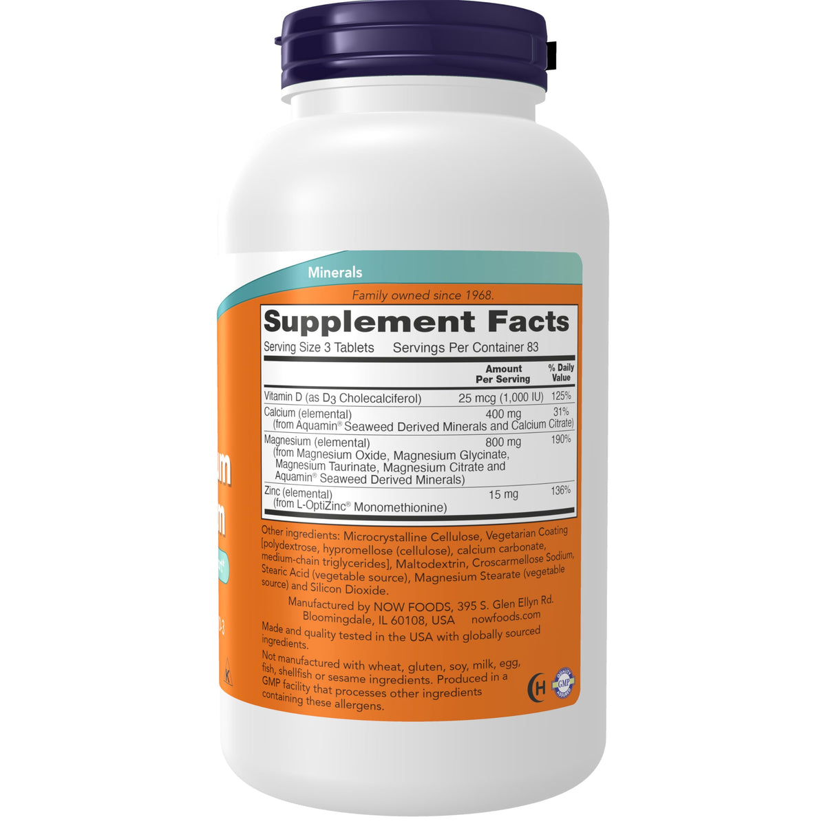 Magnesium & Calcium With Vitamin D3 and Zinc 250 Tabs G276965
