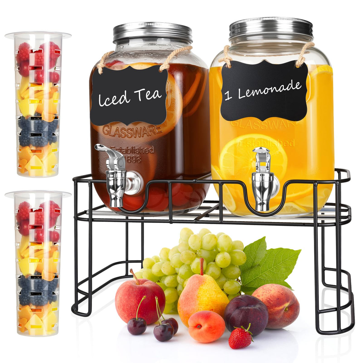 1 Gallon Glass Beverage Dispenser Jars Z90494
