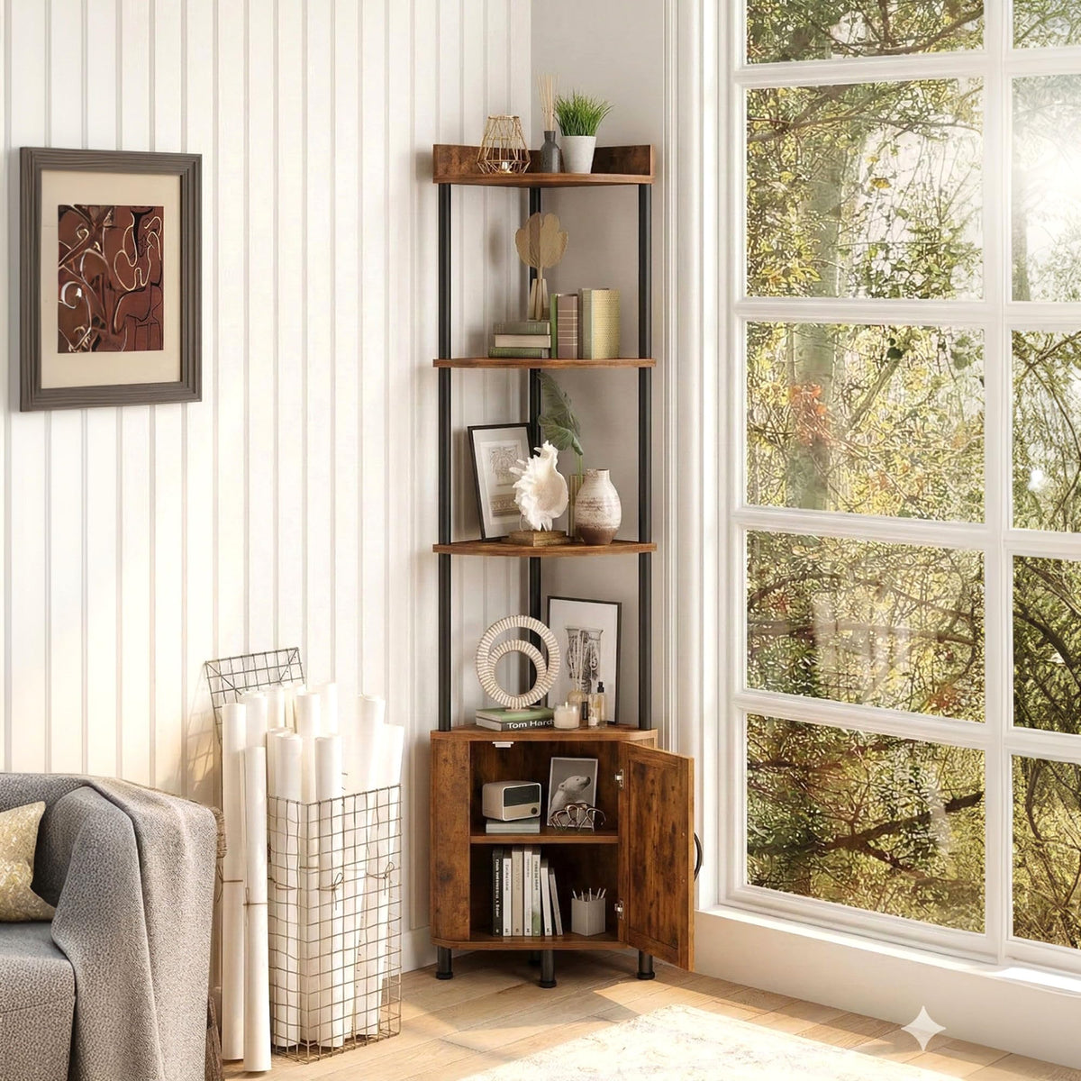 5-Tier Corner Shelf Stand D5108