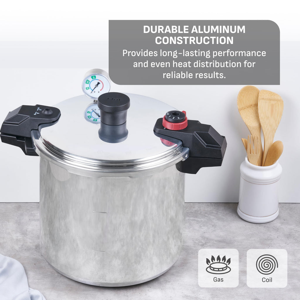 22-Quart Aluminum Pressure Canner with Racks Y559677