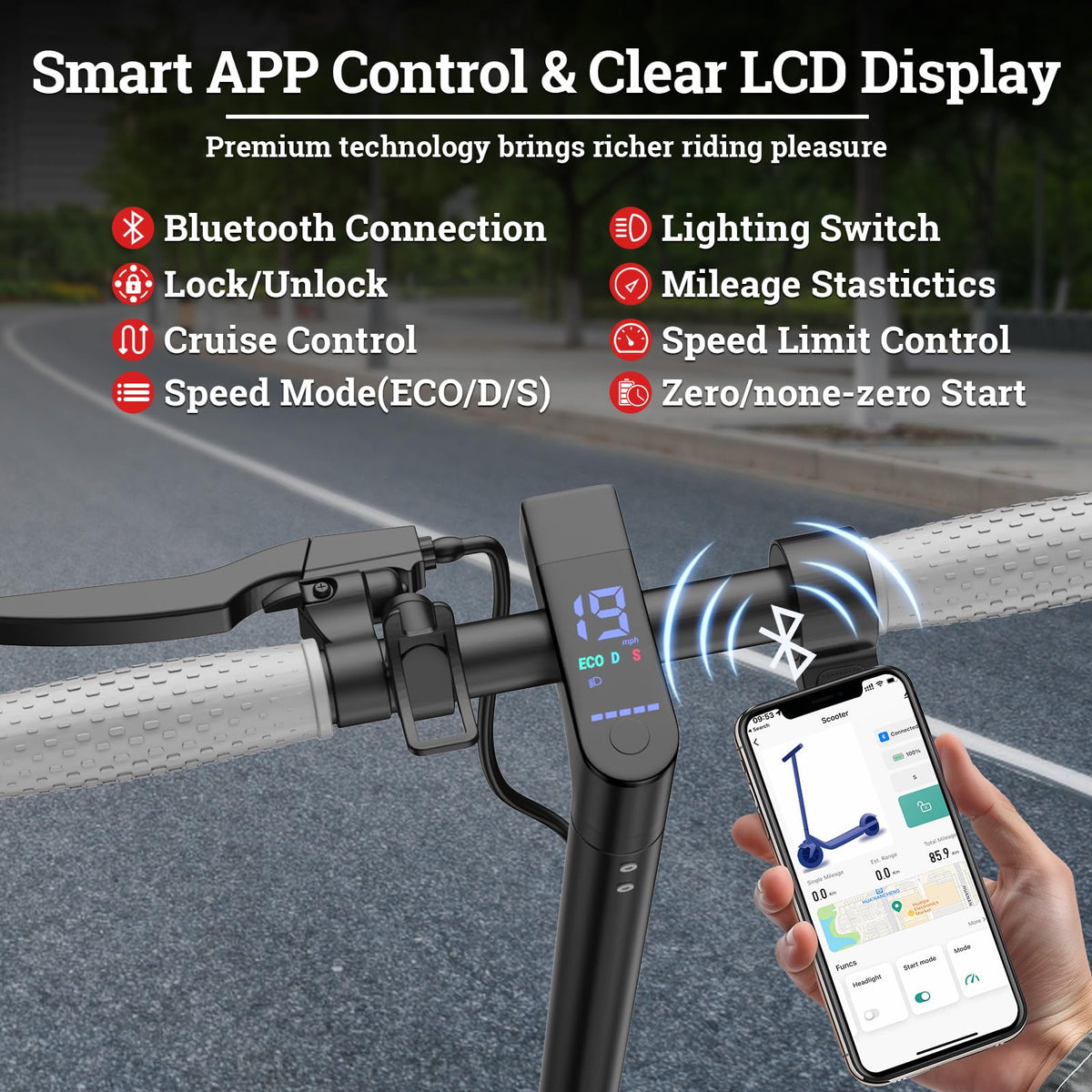 Electric Scooter with Dual Braking System X482469