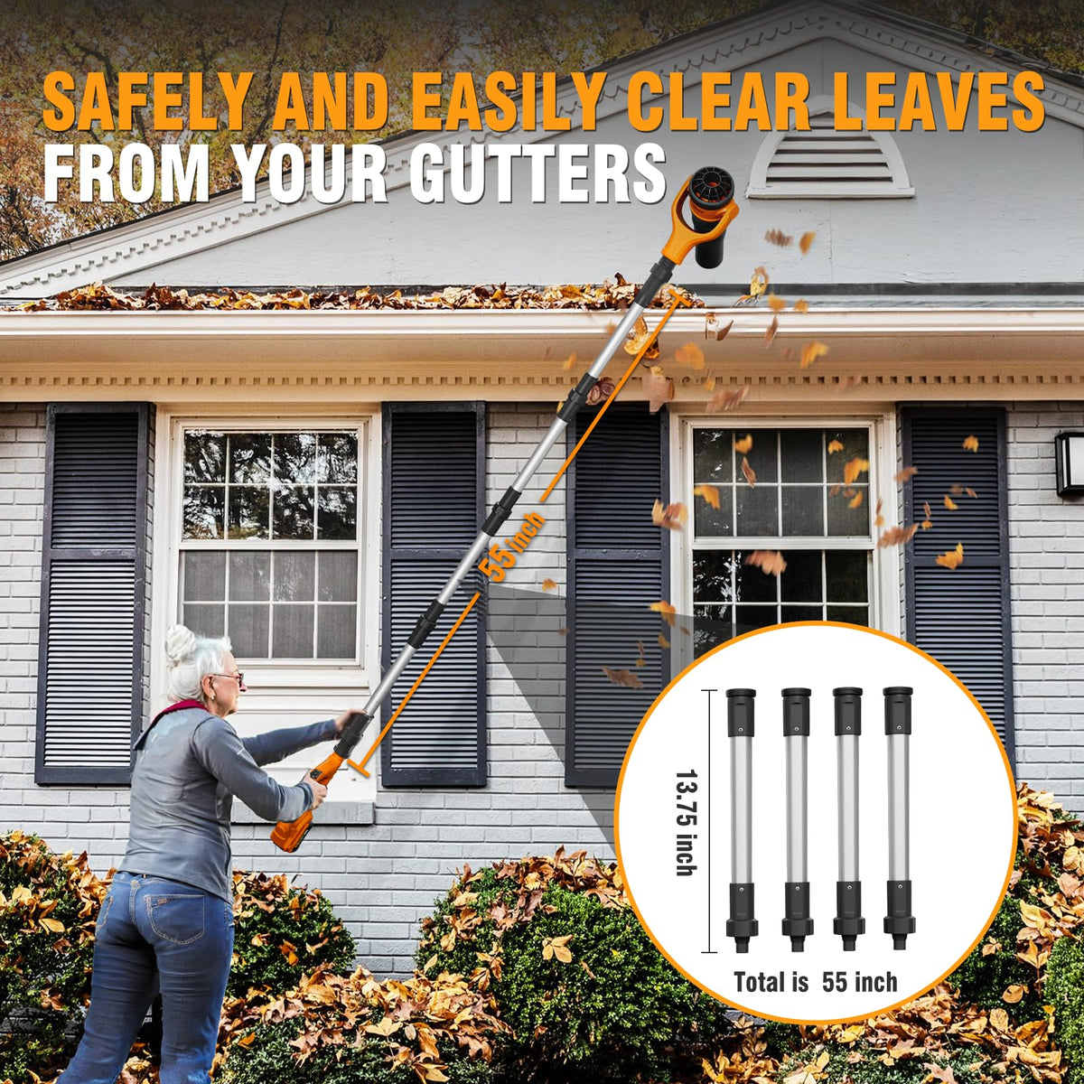 40V Cordless Leaf Blower 580CFM 180MPH C7349