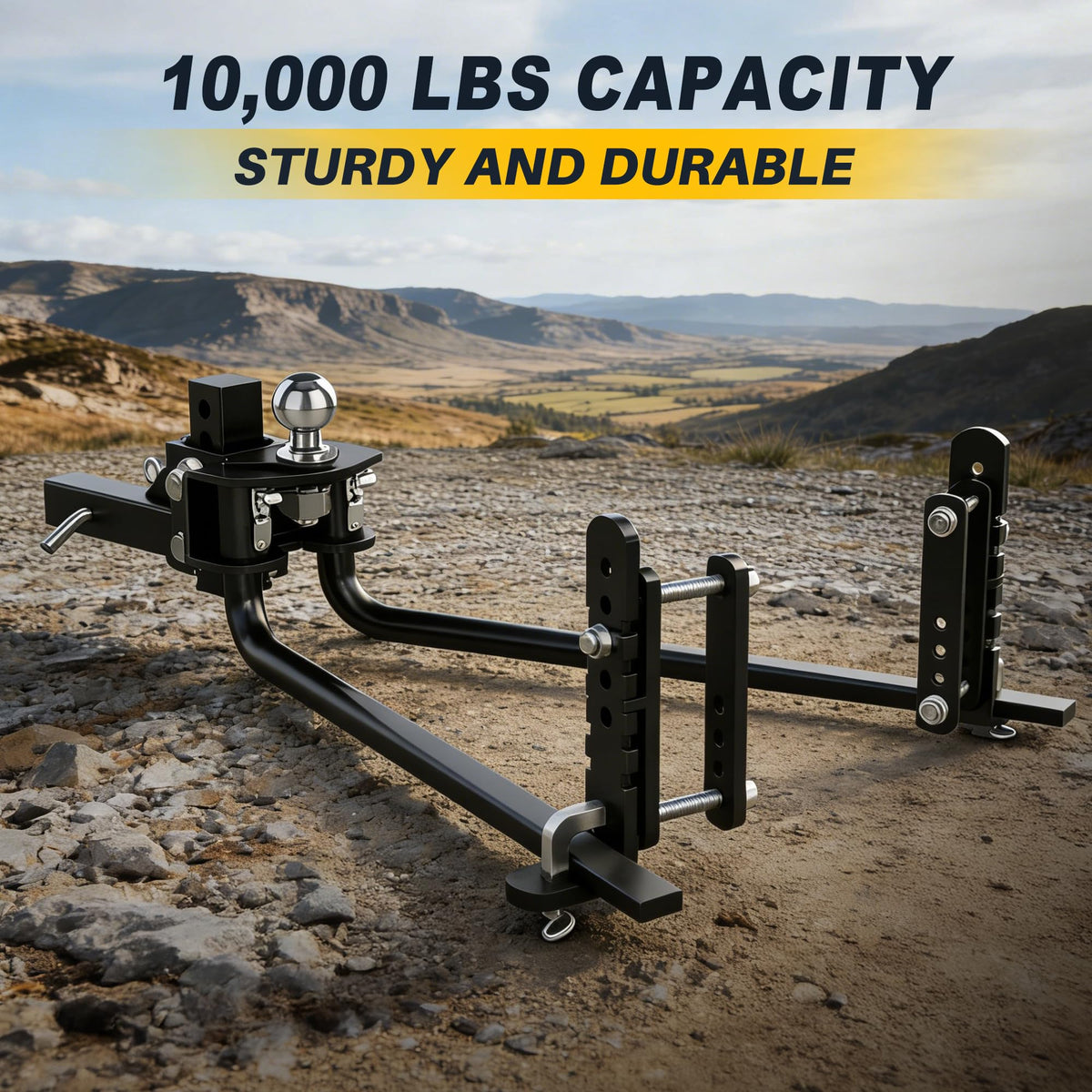 Weight Distribution Hitch with Sway Control, 10000 lbs Towing, 2-Inch Shank P161038