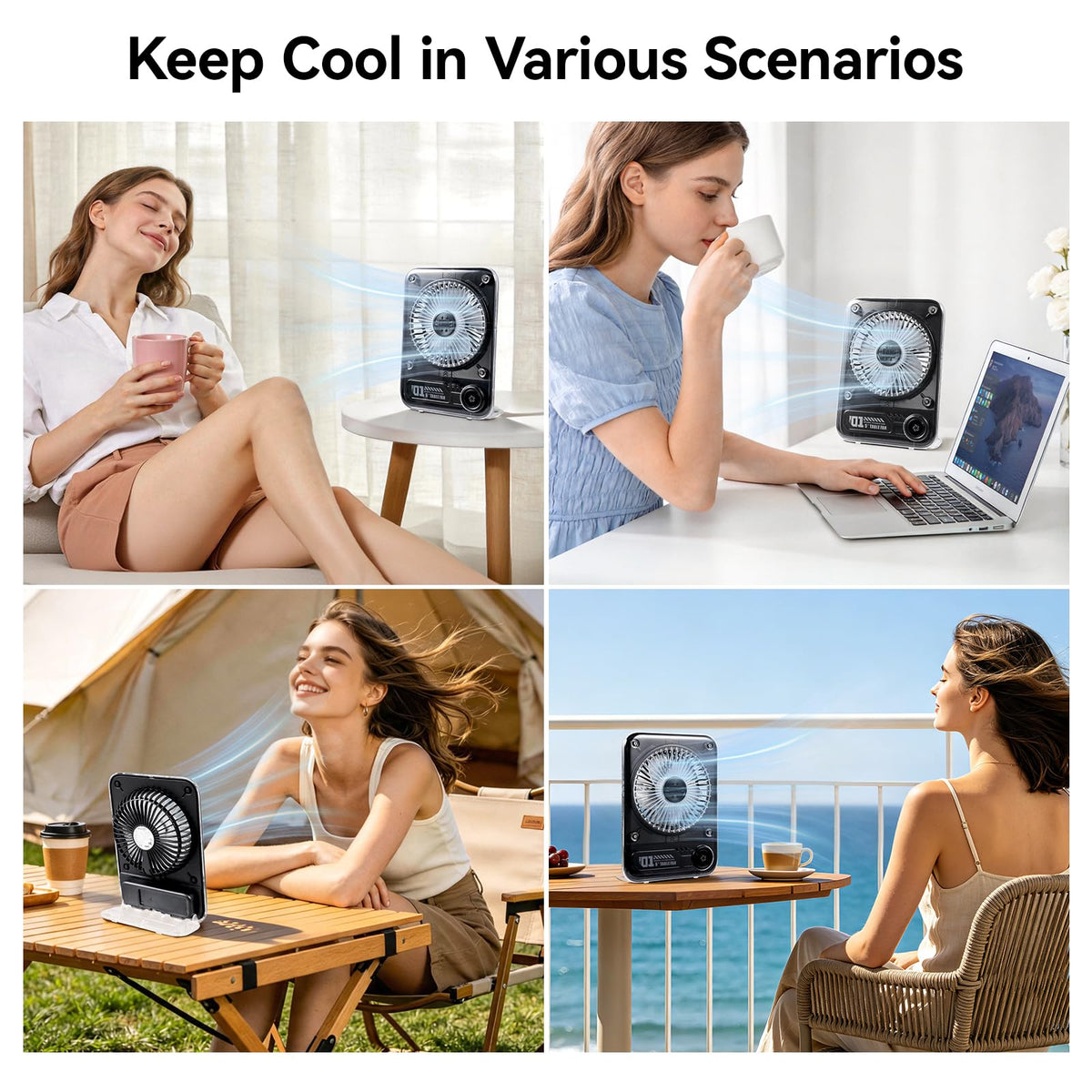 8.6 Inch Rechargeable Portable Desk Fan A981
