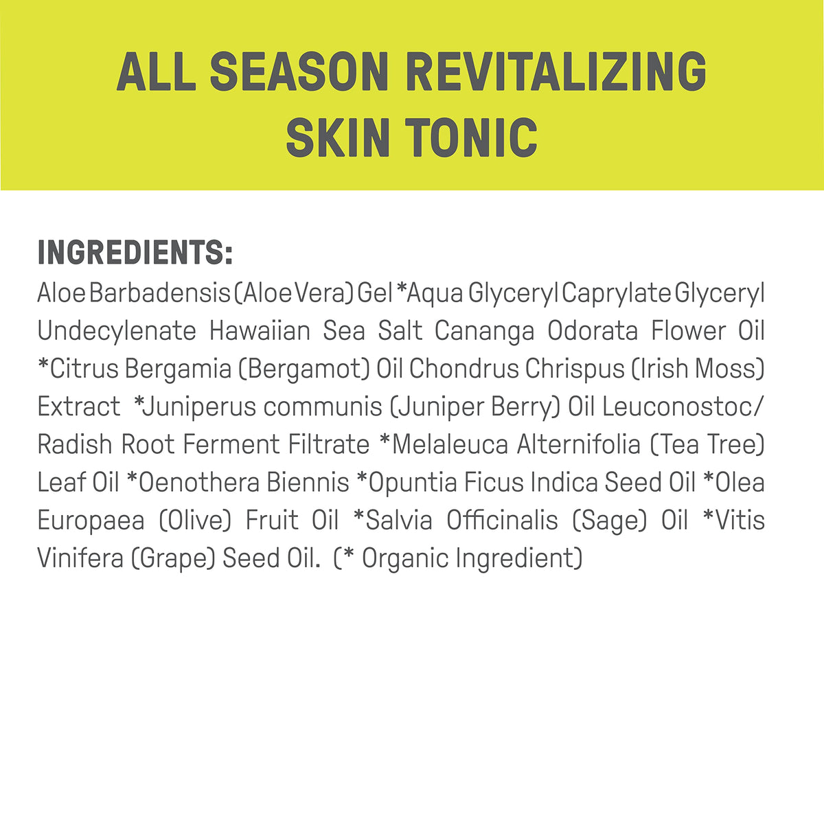 Revitalizing Skin Tonic Spray 4 oz U475051