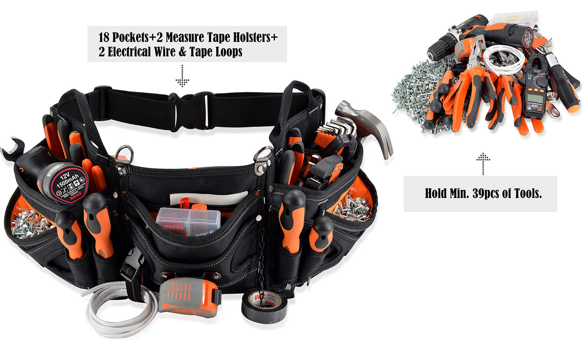 Heavy-Duty 18-Pocket Tool Belt K66709