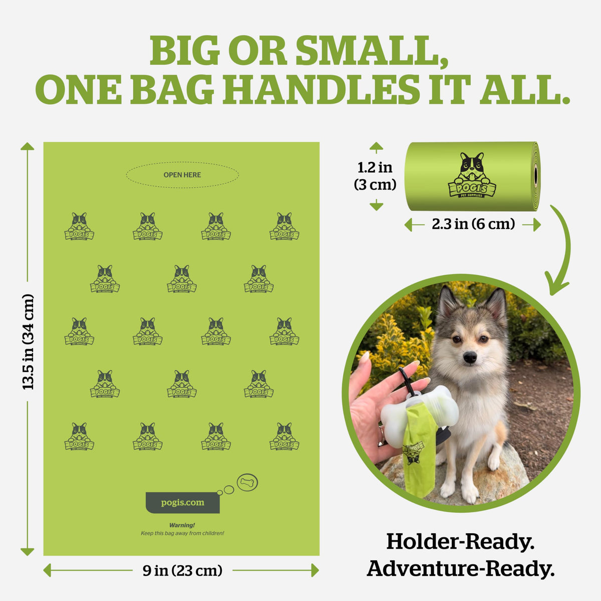 Dog Poop Bag Holder & Dispenser with 15 Unscented Bags V6041
