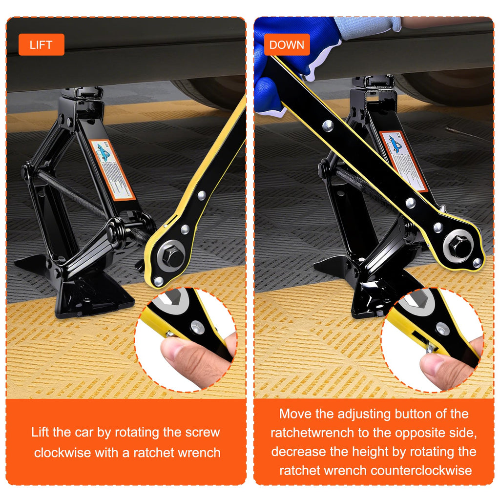 3T Scissor Jack Car Tire Changing Kit P260258