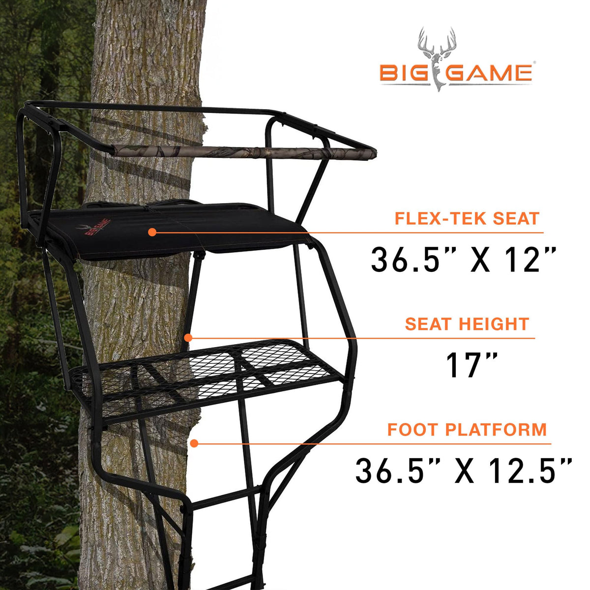 2 Person 18 Foot Tall Portable Hunting Tree Ladder Stand (2 Pack) Q9155