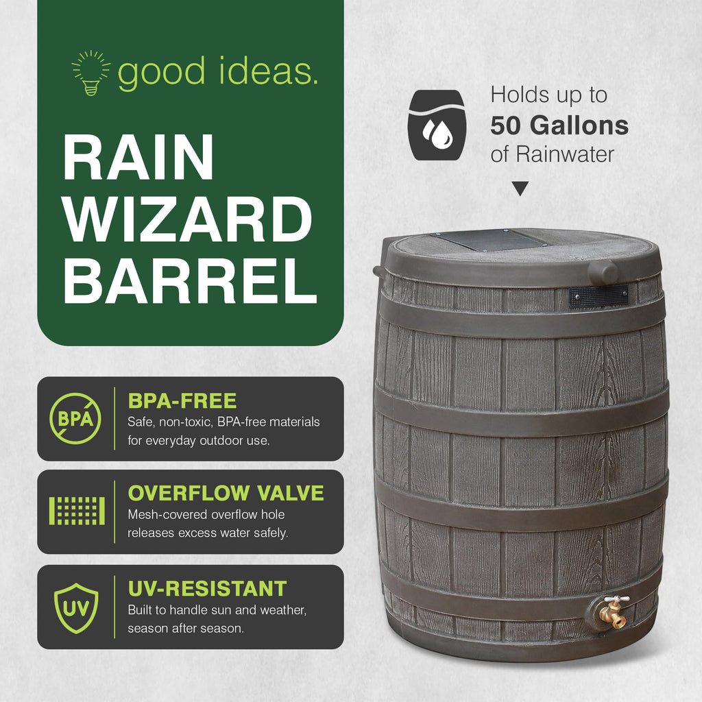 50 Gallon Oak Water Collection Barrel X3822