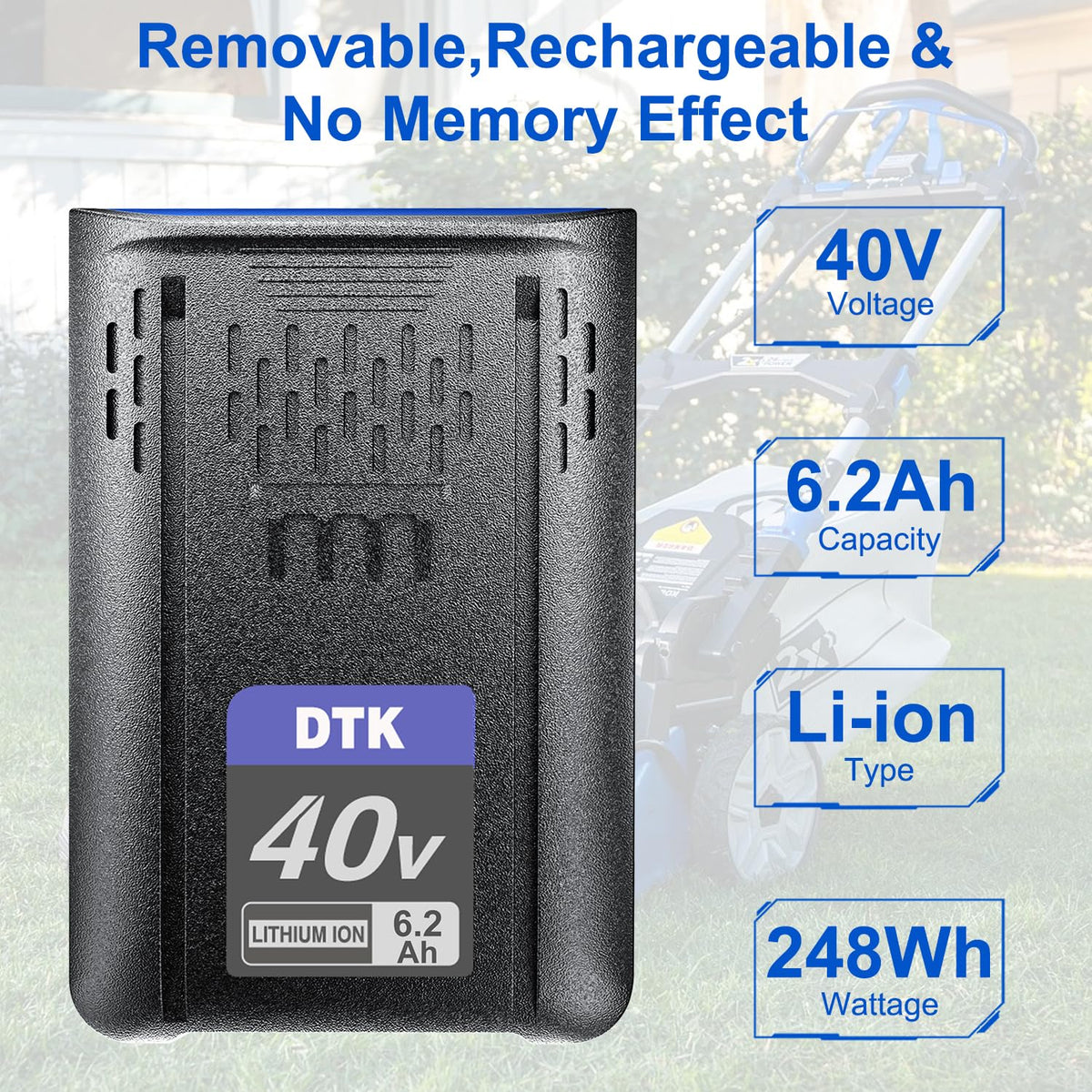40V 6200mAh Cordless Power Tool Battery P16877