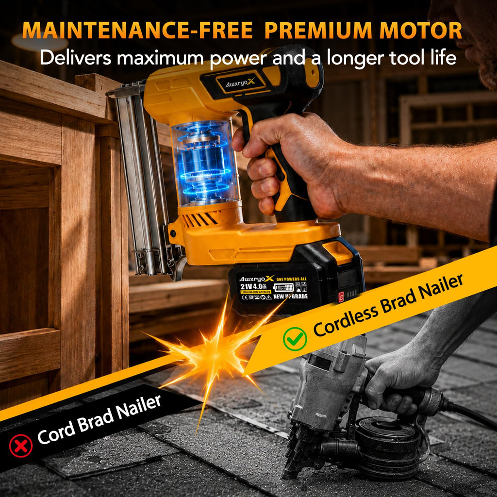 Cordless Brad Nailer 2-in-1 18 Gauge Electric Nail Gun Kit A638788