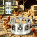 5 Gallon Stainless Steel Poultry Waterer Base with 9 Guarded Drinking Ports K9490
