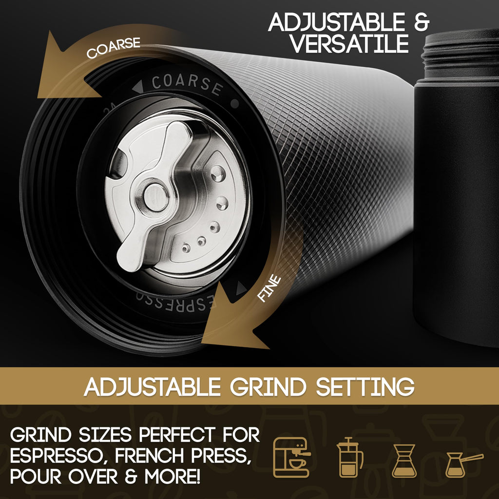 Conical Burr Manual Coffee Grinder with Stainless Steel Burrs P5352