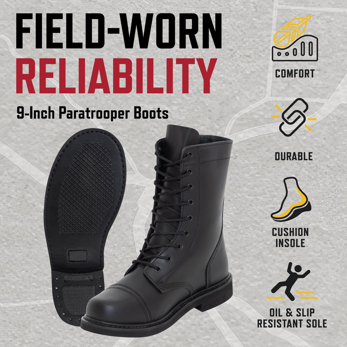 9 Inch Paratrooper Boots Q258278