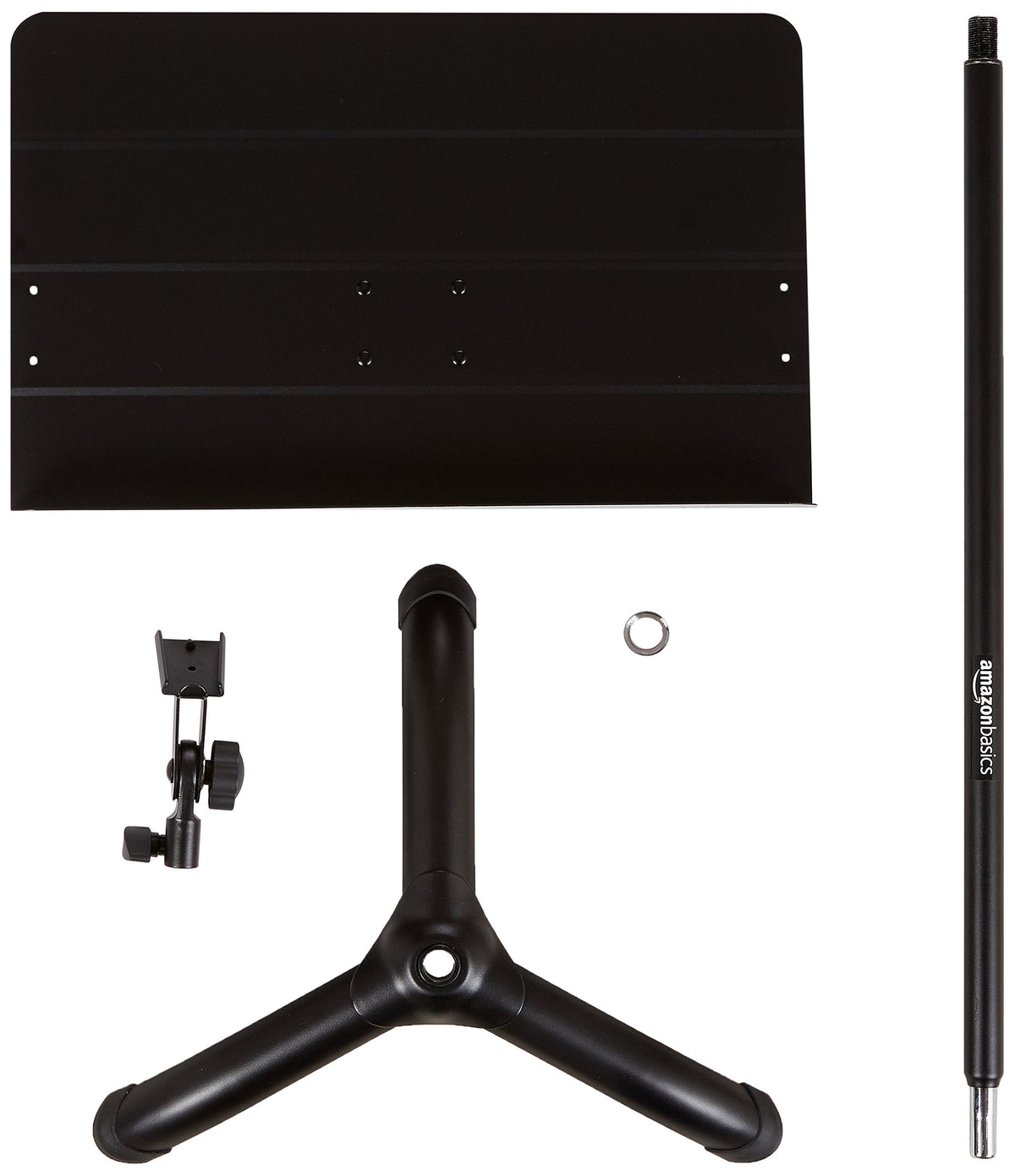 Portable Height Adjustable Black Metal Sheet Music Stand R358513