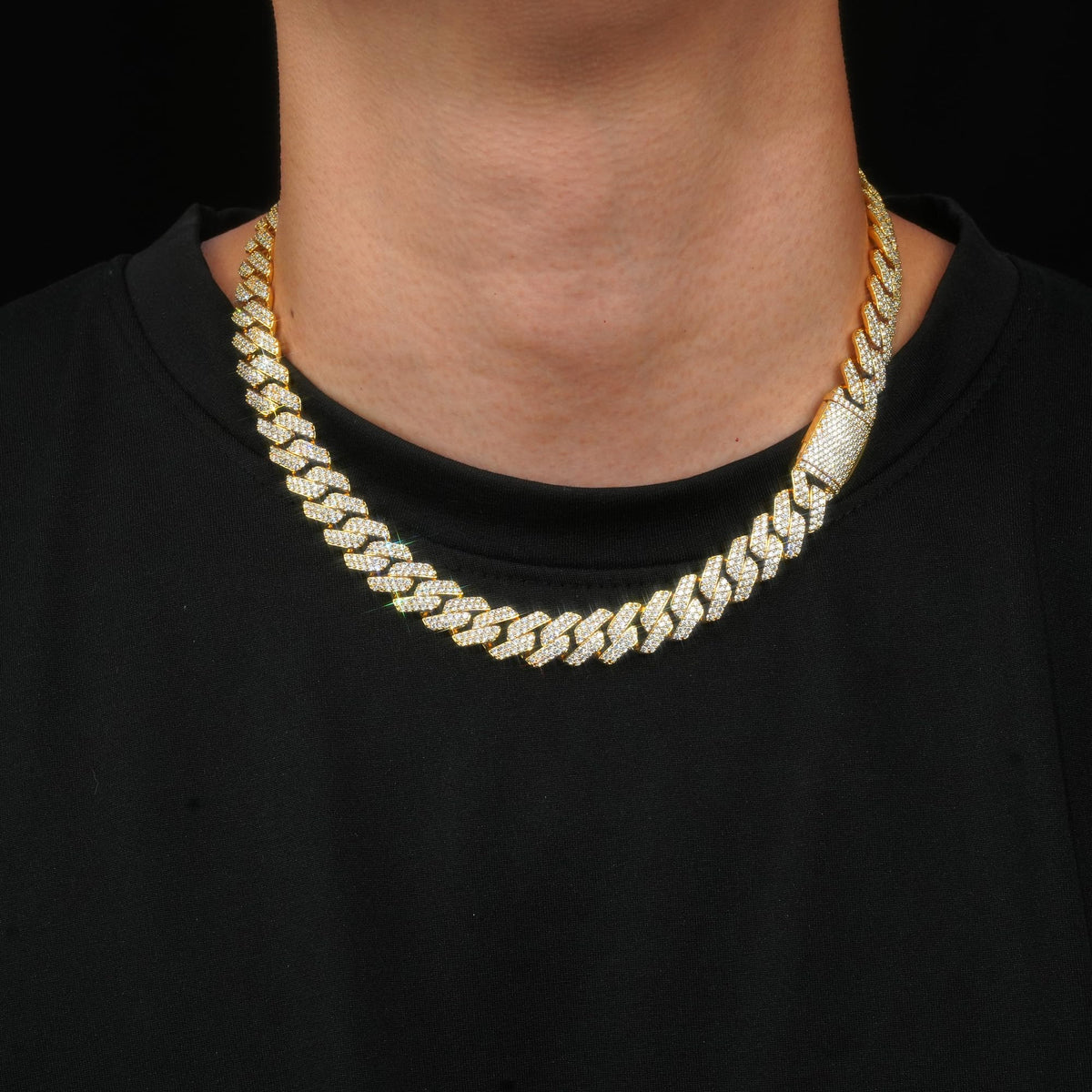 Miami Cuban Link Chain with 5A CZ 18K Gold Plated X557553