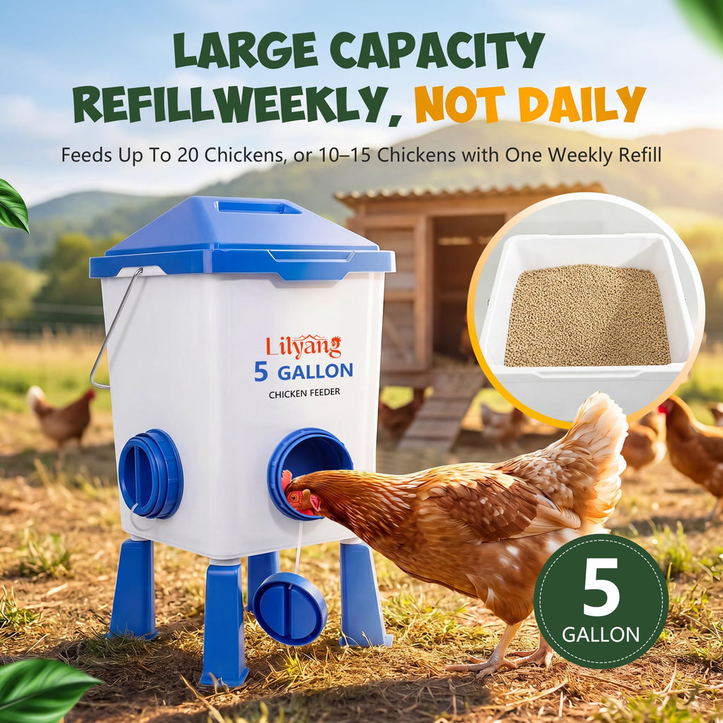 Chicken Feeder and Waterer Set 5 Gallon U8984
