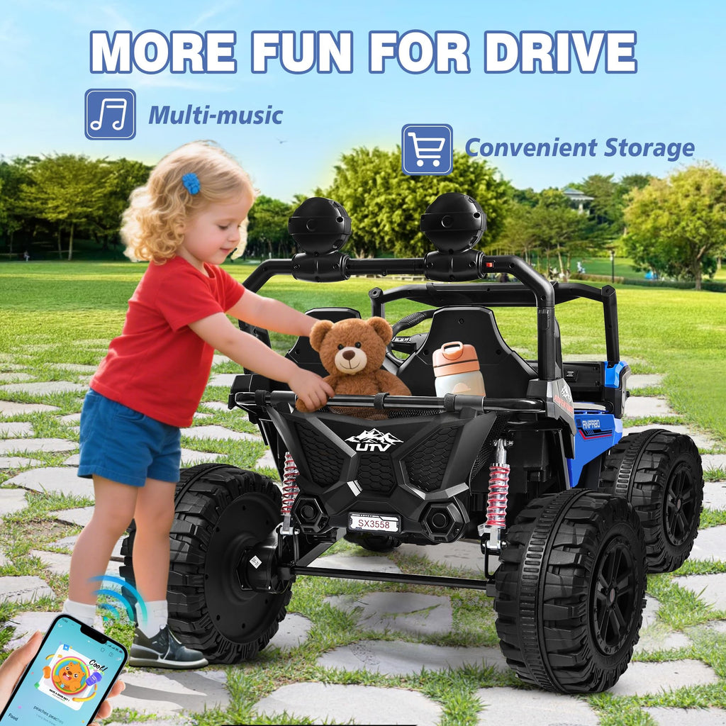 24V Ride on Toy with 4 x 200W Motors, Black F127