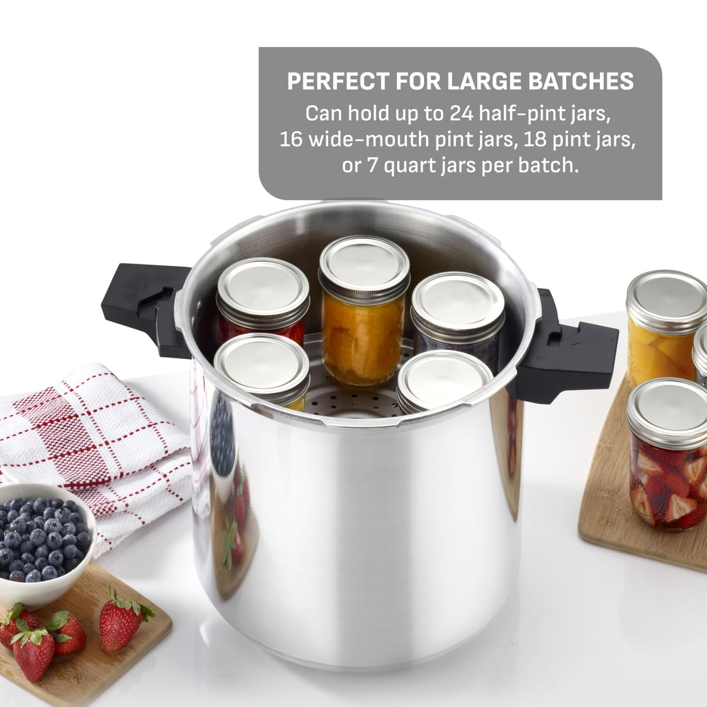 22-Quart Aluminum Pressure Canner with Racks Y559677