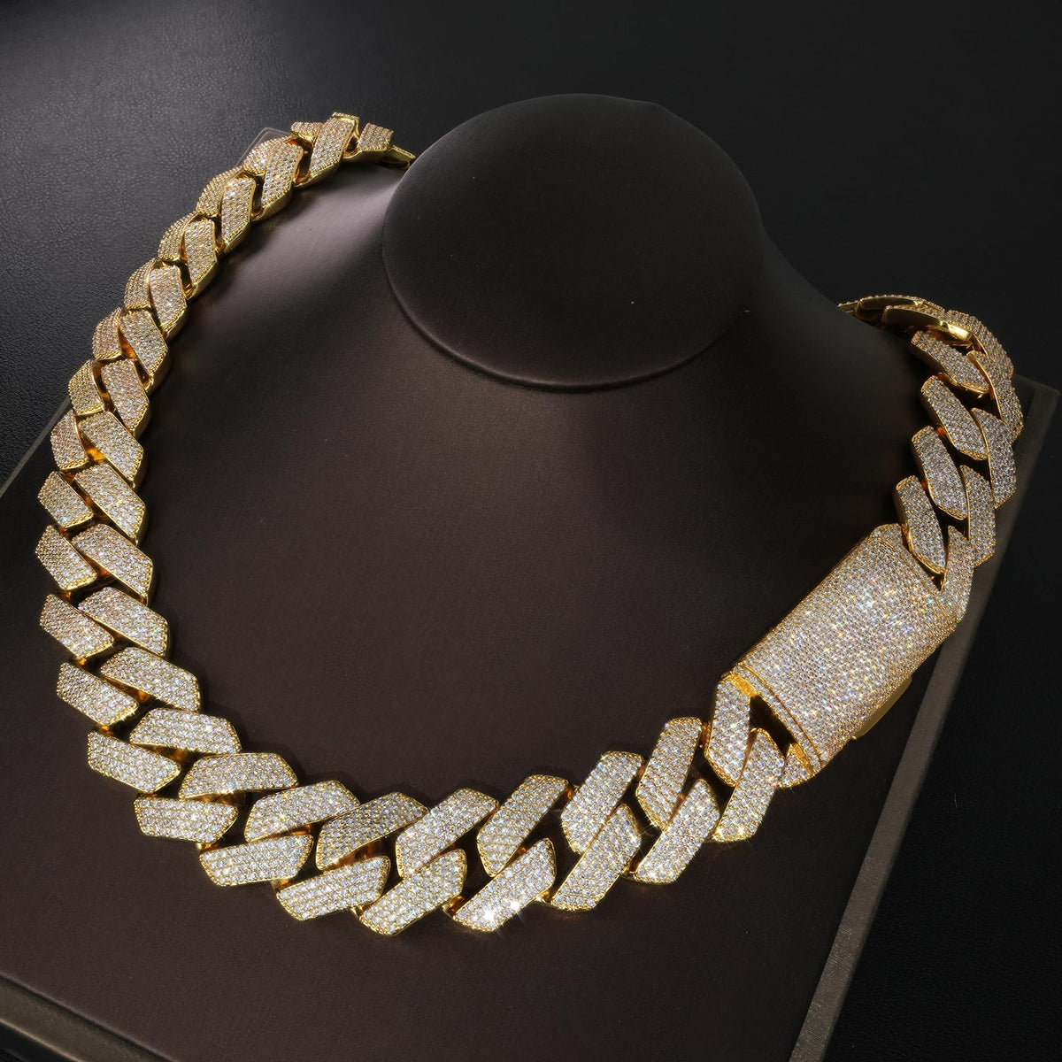 Miami Cuban Link Chain with 5A CZ 18K Gold Plated X557553