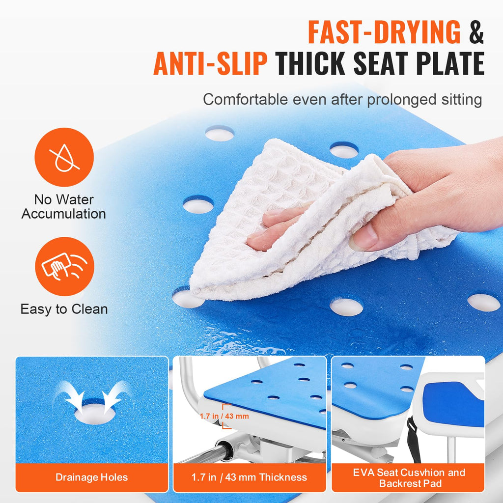 Sliding Tub Transfer Bench with 360 Degree Swivel Seat T52472