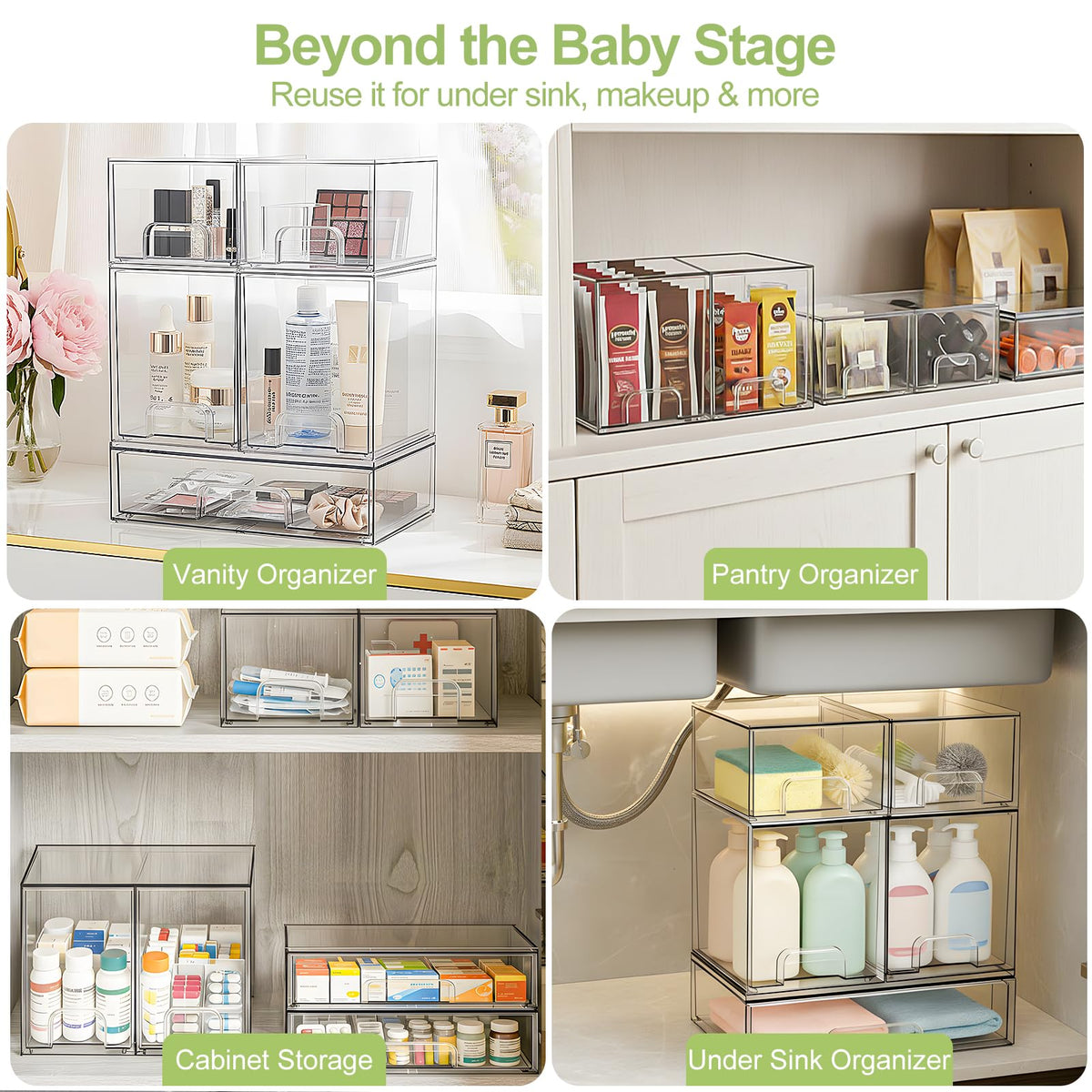 Acrylic Stackable Bottle Storage Organizer C85398