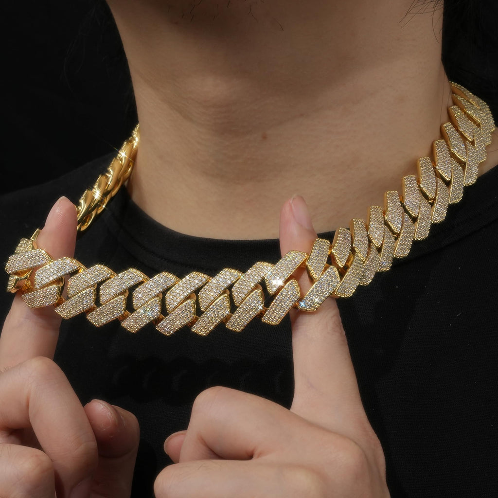 Miami Cuban Link Chain with 5A CZ 18K Gold Plated X557553