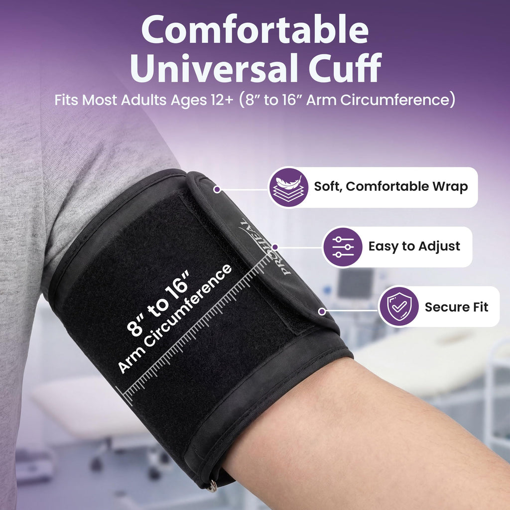 Talking Blood Pressure Monitor with Upper Arm Cuff, Backlit Display, Carry Bag B502