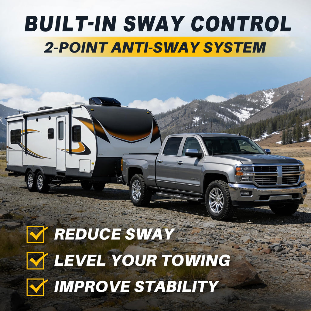 Weight Distribution Hitch with Sway Control, 10000 lbs Towing, 2-Inch Shank P161038