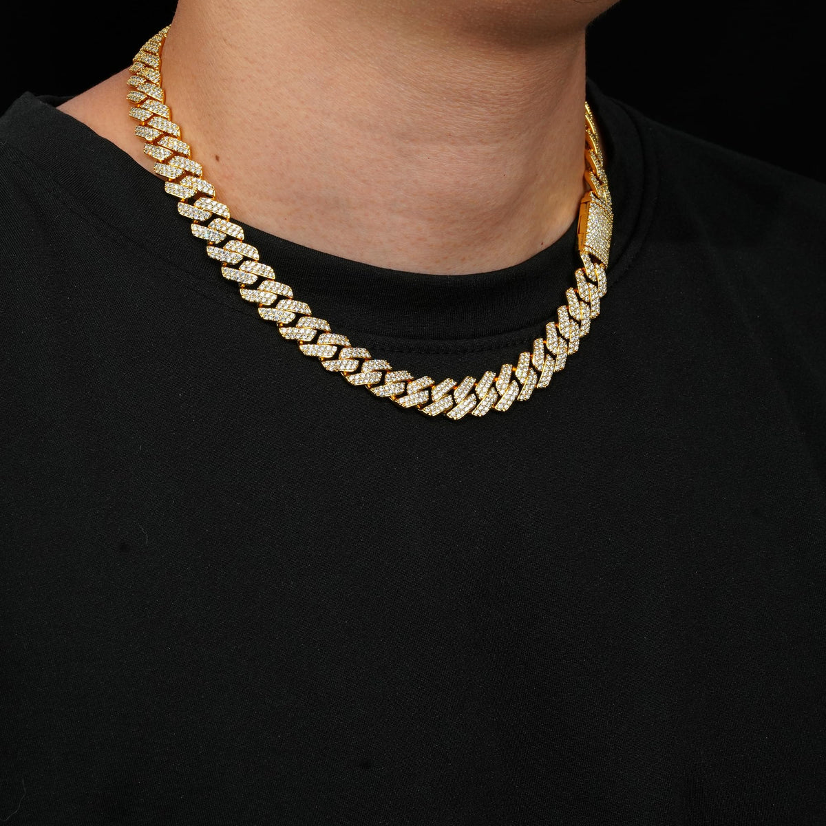 Miami Cuban Link Chain with 5A CZ 18K Gold Plated X557553