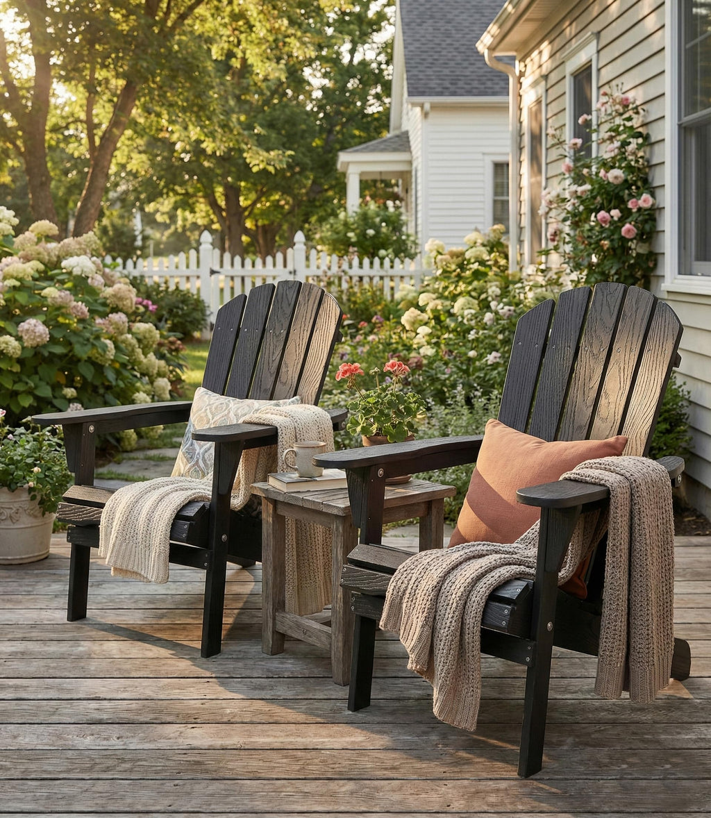 Folding Solid Cedar Wood Adirondack Chair N1411