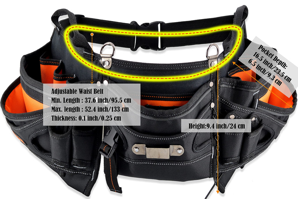 Heavy-Duty 18-Pocket Tool Belt K66709