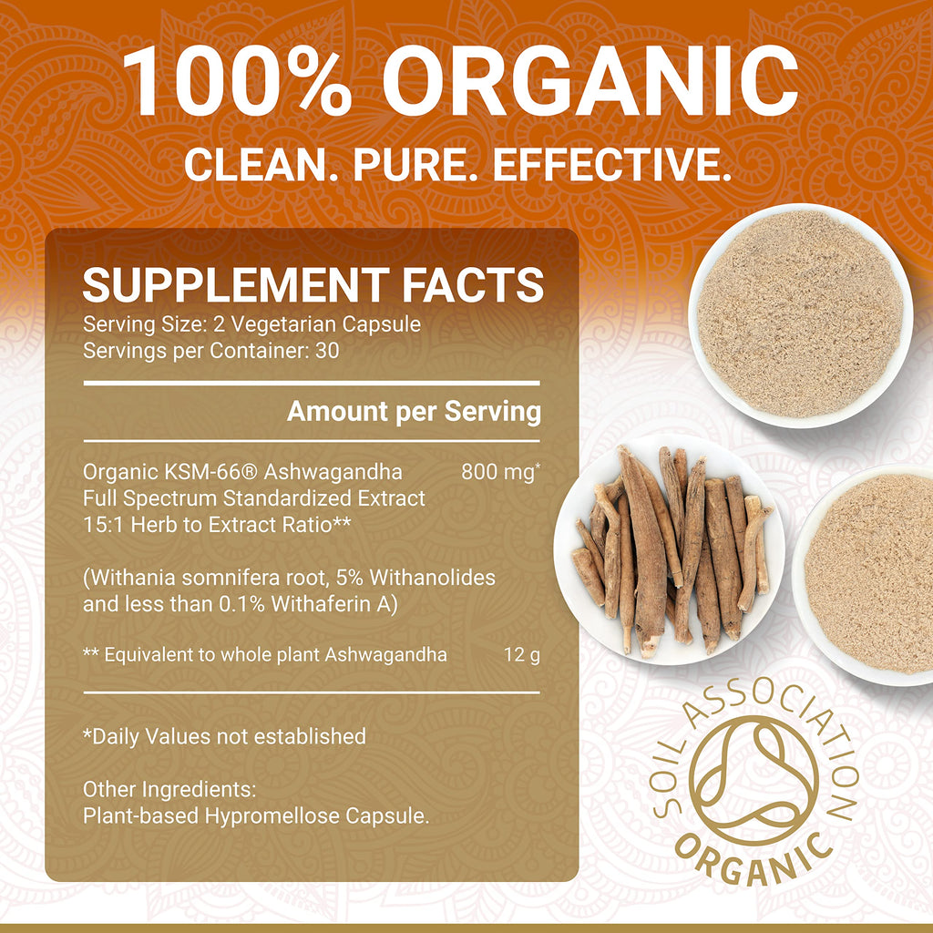 Organic Ashwagandha Root Extract Capsules Y67954