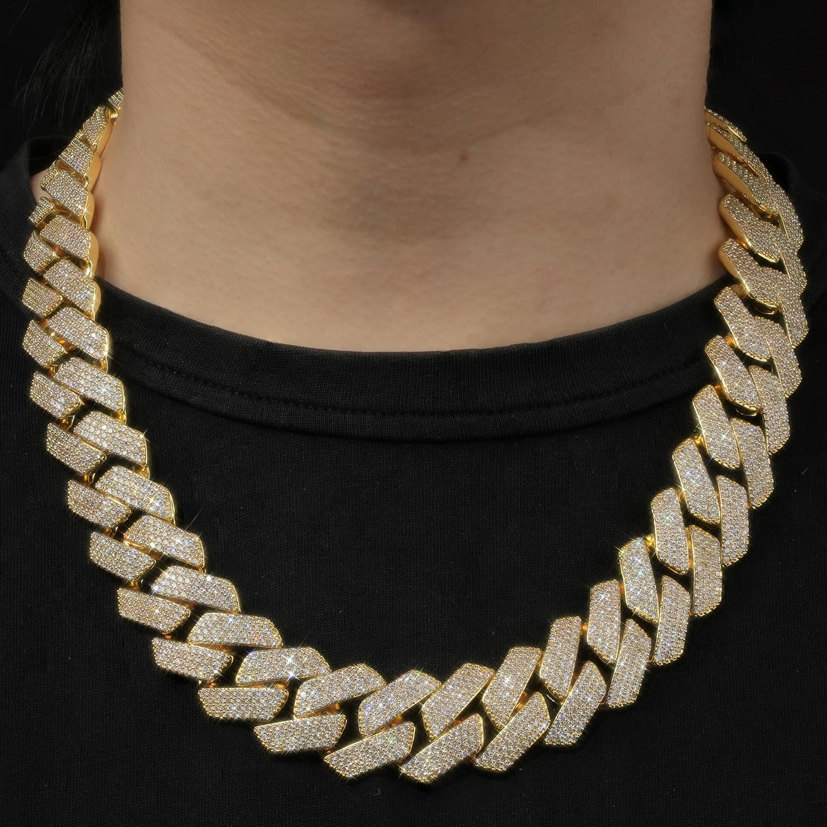 Miami Cuban Link Chain with 5A CZ 18K Gold Plated X557553