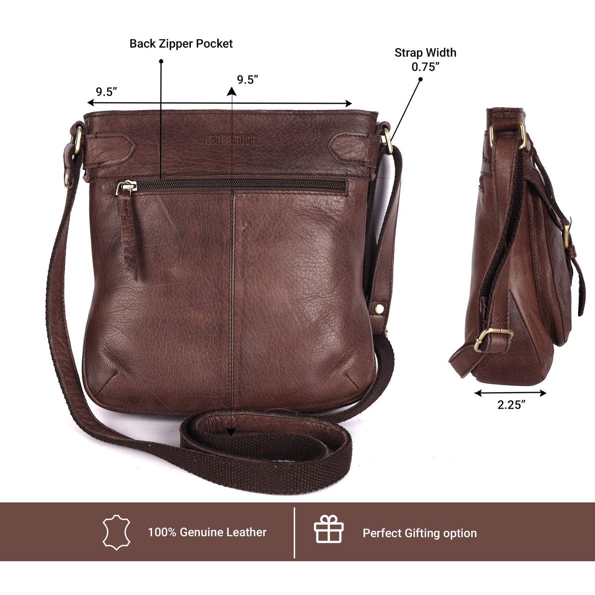 Real Leather Crossbody Handbags & Purses K36923